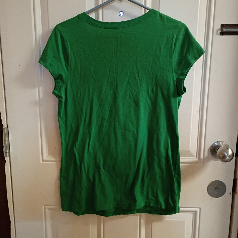 2/$10 Hello Kitty Holiday Green Top Junior Sizing XL - Picture 7 of 8